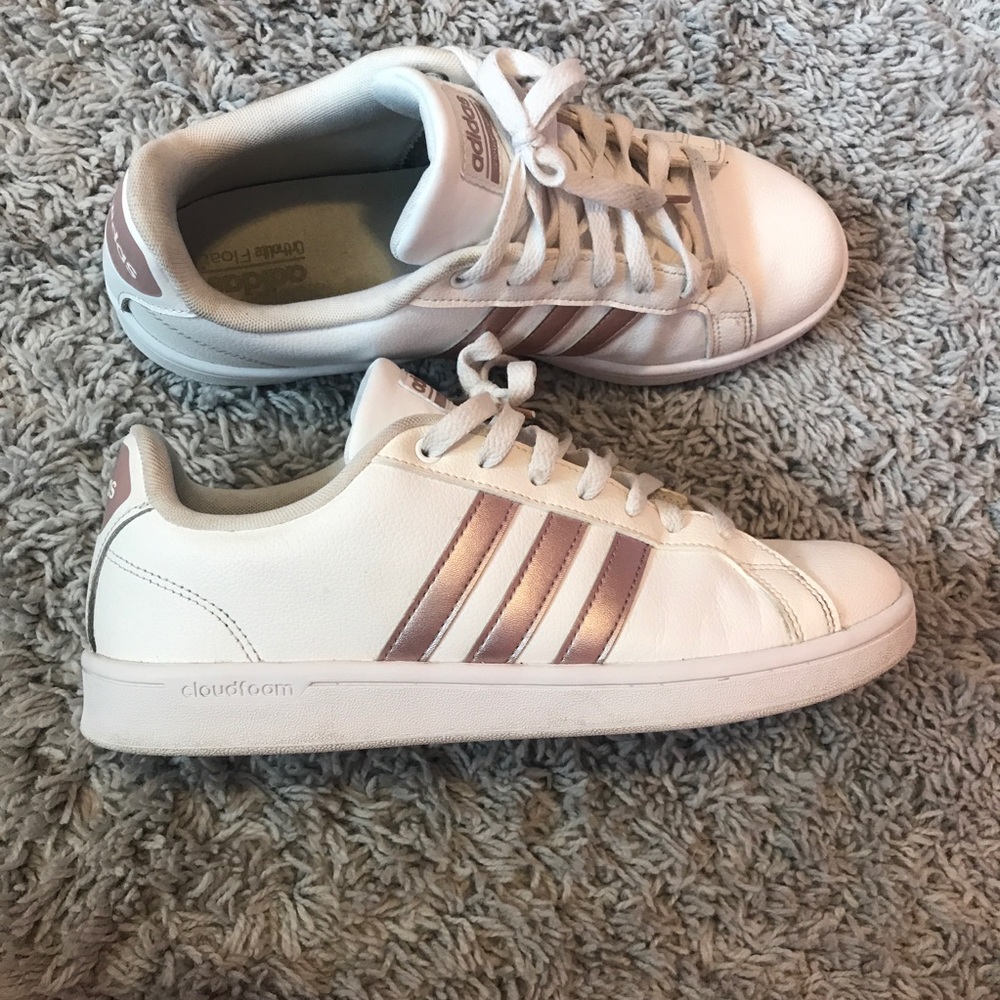 Adidas Advantage Rose Gold CloudFoam Shoes Sz 11